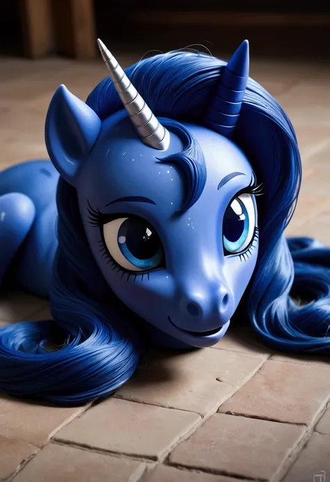 princess luna disembodied head without a body on the floor