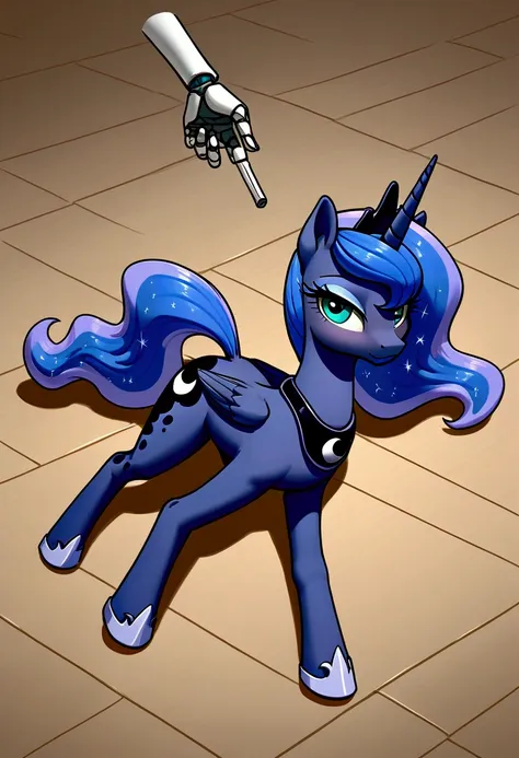 princess luna disembodied head without a body on the floor