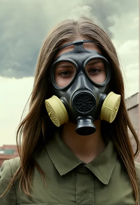 Girl Fart With Gas Mask Gas Cloud Coming Out Of The ass Fart