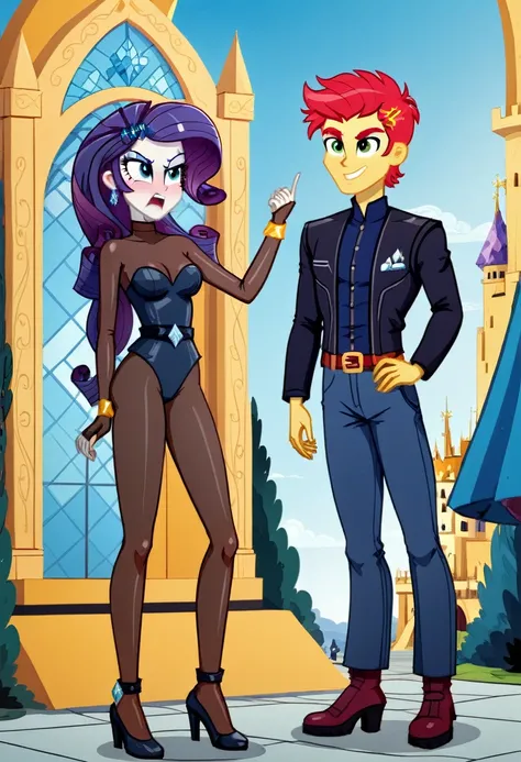 Eqg angry bodystocking costiumme in the castle kiss Young Man . Rarity 