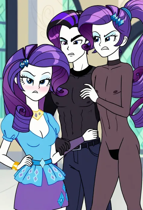 Eqg angry bodystocking costiumme in the castle kiss Young Man . Rarity 