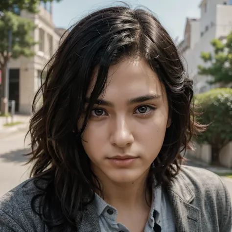 27-year-old man with wavy black hair and inquisitive anime-style eyes