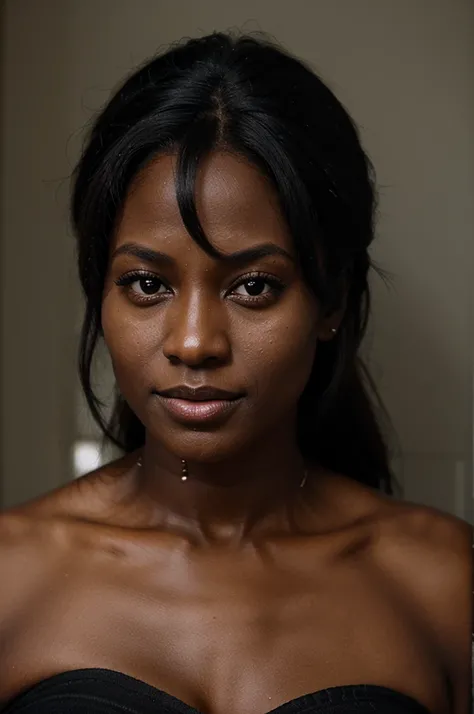 a dark-skinned woman aged 30 to 45 