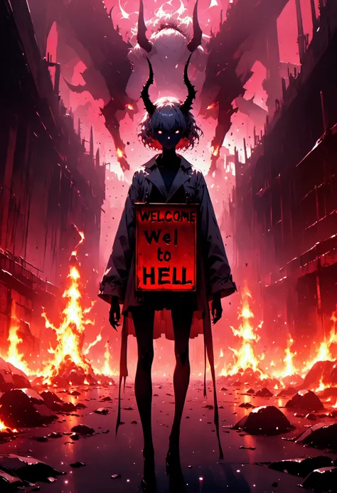 Welcome to hell,welcome to hell sign