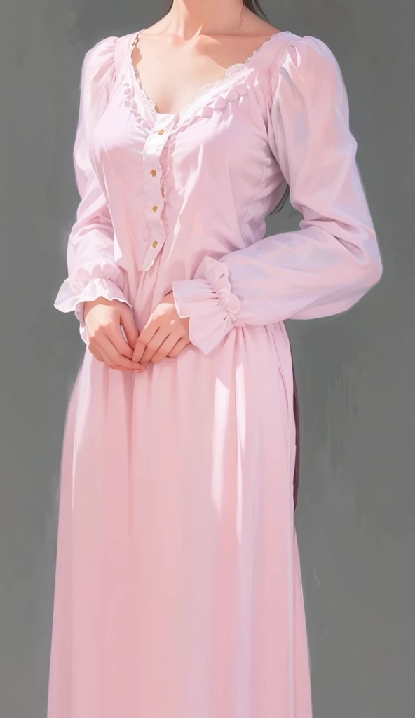 masterpiece, beautiful llustration, girl, nightwear, victorian era, victorian style, 
chiffon, a lot of fabric, a lot of folds of fabric