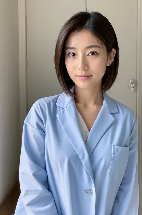 ((Highest quality)), ((masterpiece)), (detailed),Perfect Face,Japanese,Female doctor,White