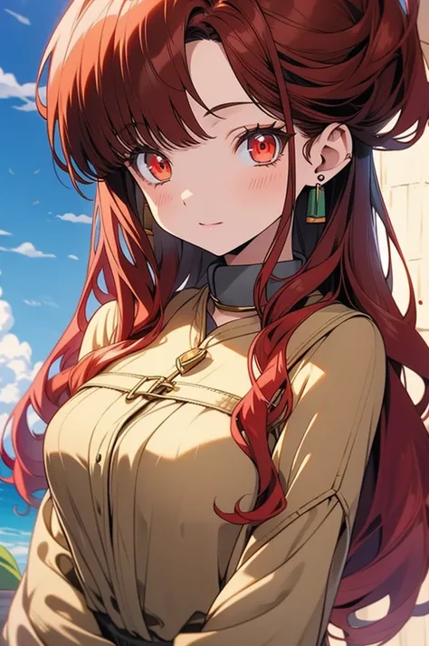 make a brunette red hair girl from cloud village