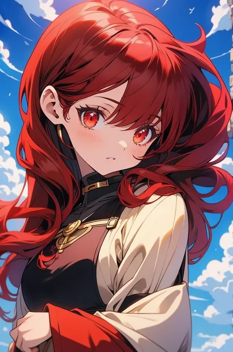 make a brunette red hair girl from cloud village