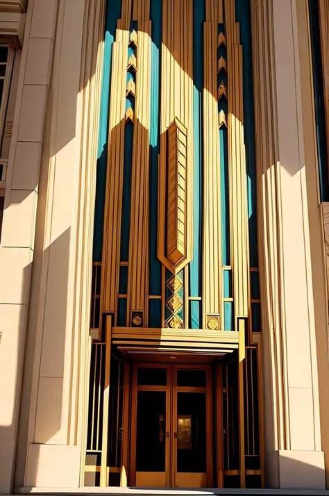 classic 1950's art deco mansion, ornate, resplendent,