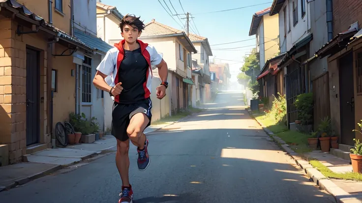 young man running 