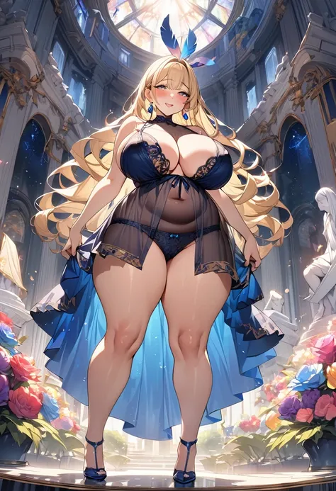 Mature Woman、Sensual curves、beautiful胸、Thighs、bubble、お尻のmasterpiece, 最high quality, Very detailedな, Full Body Shot, Mature Woman, beautiful Mature Woman, Nightgowns and underwear, Captivating smile, Thick lips, Plumpとした唇, blush, Looking at the audience, Pr...