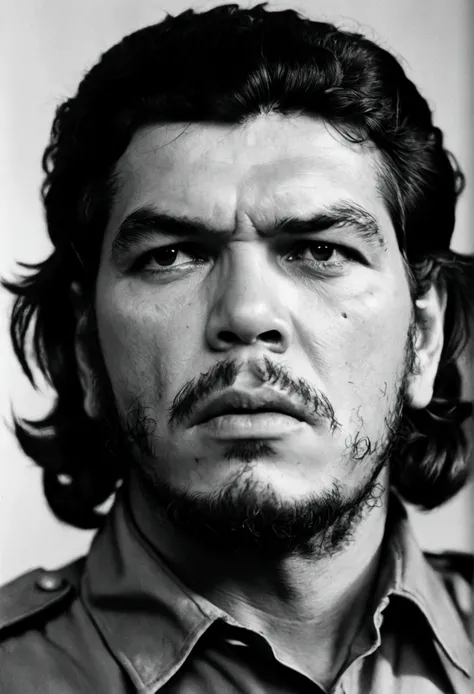 Che Guevaras face, Photography, 35mm lens, nervous, extremely expressive anger