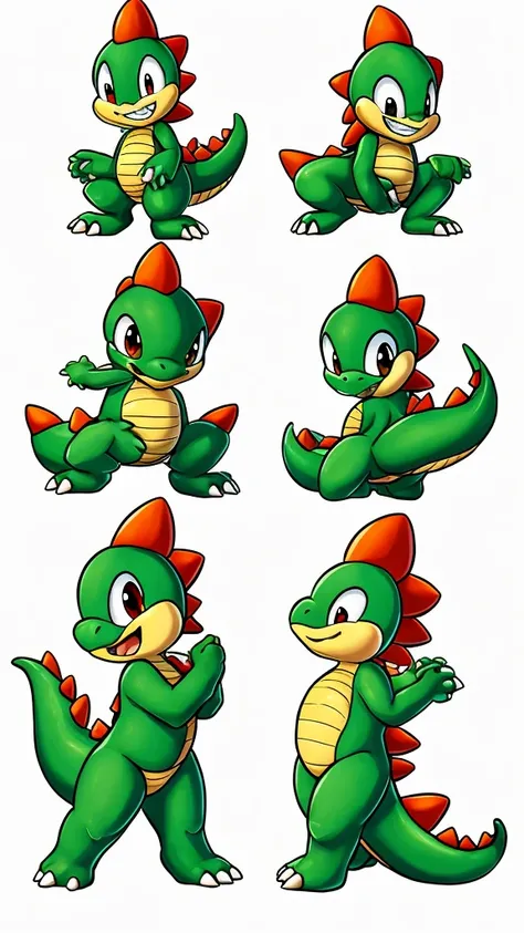 Bub, bubble bobble video game, green scalie, skill,
Bubble dragon, different positions