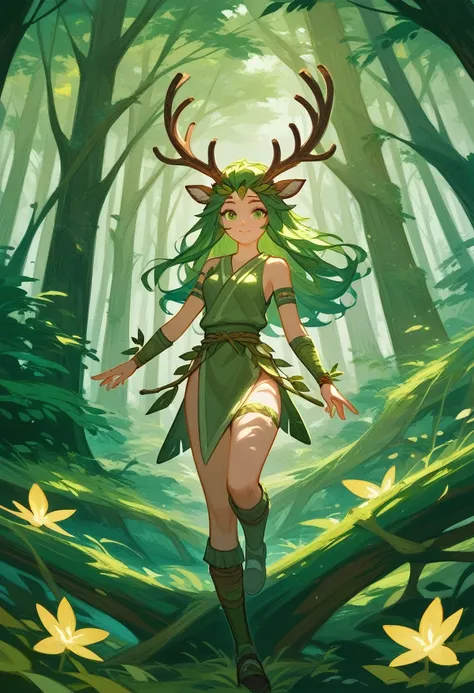 (Fraction_9,Fraction_8_Direction_7_up),1 a woman,Close shot，（（（bust）））,Lilia，Deer Man，cute，Runes on legs，cute面容，beauty，Sexy，Druid, Druid, female Druid, nature Druid,  Cernunnos, alluring， Druid, Fantasy concept art, Druid warrior, martial artist dryad, Hea...