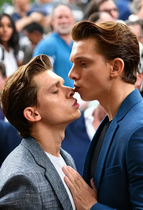 Tom Holland kissing another man