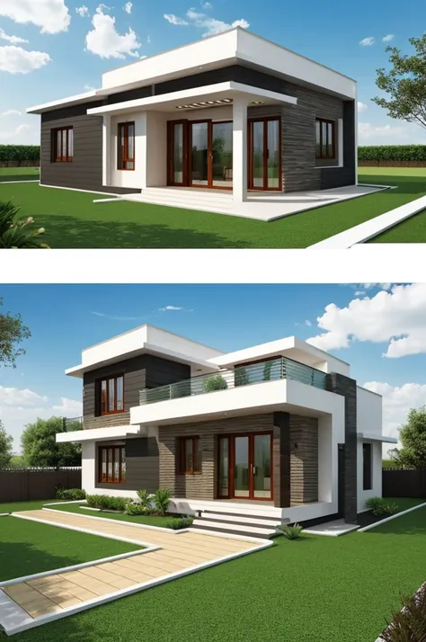 84 square meter house design, long house
