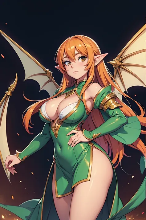 vintage anime elf girl with dragon wings, fantasy art style, extremely detailed artgerm, detailed digital anime art, anime fanta...