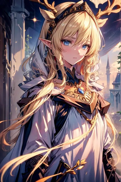 (best quality at best, 4k, 8k, a high resolution, tmasterpiece:1.2),elf, ultra - detailed, noble maiden, exquisite facial featur...