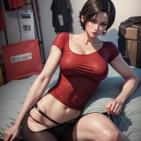 draw ada wong in a t-shirt