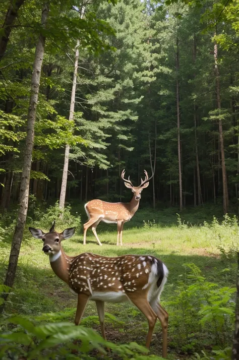 Deer that blends into the forest