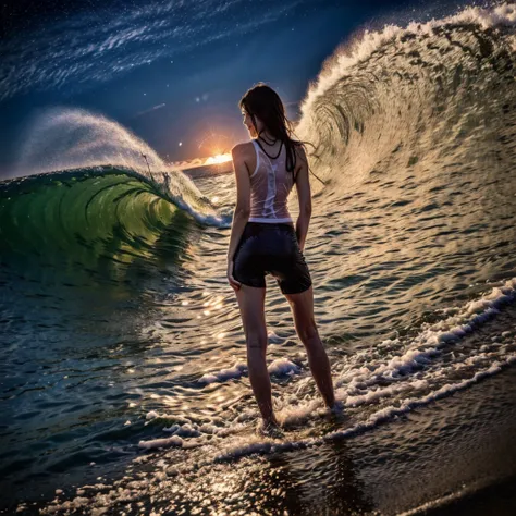 (zoomedout:1.28, wide-shot) zoomlayer (epic photo of surfer magazine:1.37). (full of water, everything wetted:1.4) wethair (extr...