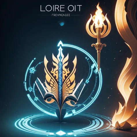 make a {{{logo:1.5}}} for a school with theme of divine light, torch, knowledge