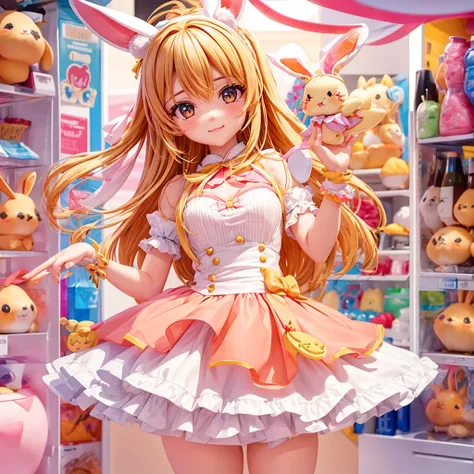 A Cute girl in rabbit mascot drees,