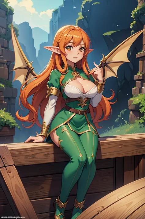 vintage anime elf girl with dragon wings, fantasy art style, extremely detailed artgerm, detailed digital anime art, anime fanta...