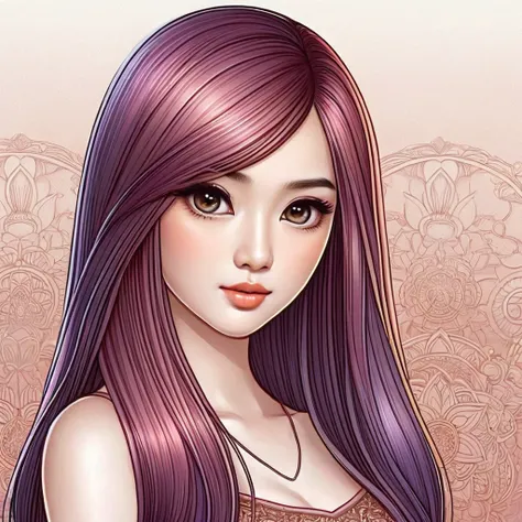  masterpiece, realistic, highly detailed, beautiful, a young indonesian woman with sleek straight hair