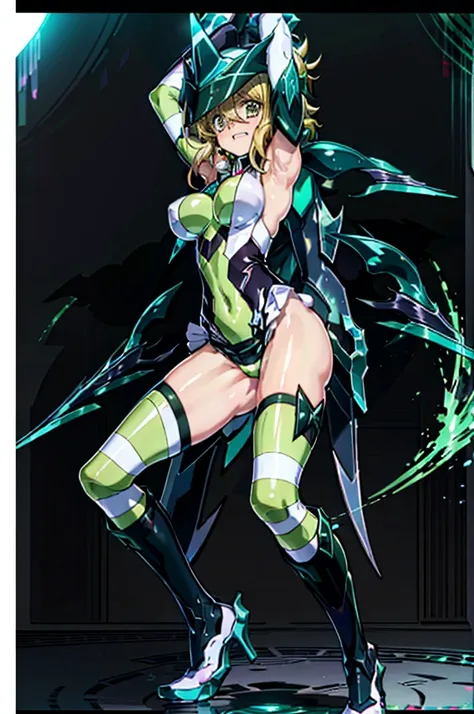 (Extremely detailed CG), (Highest quality),(full body)，(( Squat，Spread your legs，Strike a Pose)),1 girl,alone, Akatsuki Kirika，symphogear，Perfect Face,  Glowing Skin, Glowing Skin, Wide Hips,Tight waist,Knee-high boots，Elbow Bag,1 girl, Long Hair, Big Brea...