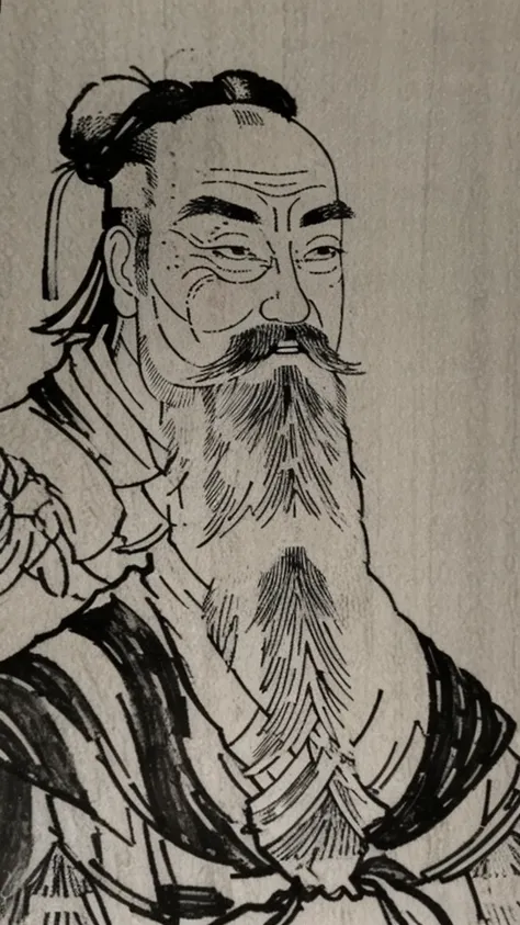 (((whole body))),((monochrome)),(((ink painting))),oriental、men in ancient chinese costumes、(ancient chinese hairstyle male)、as ...