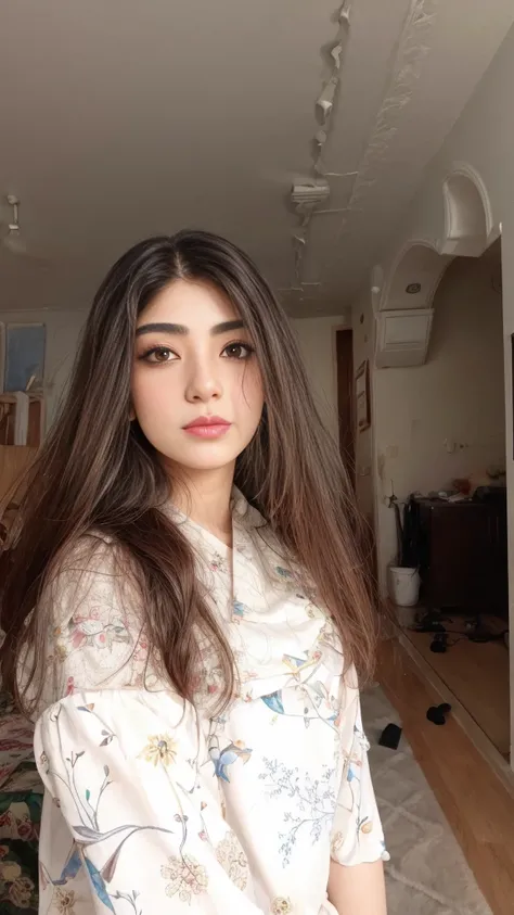 Turn this photo of me into a painting with full details that looks like me and is 3D. Im Persian girl.