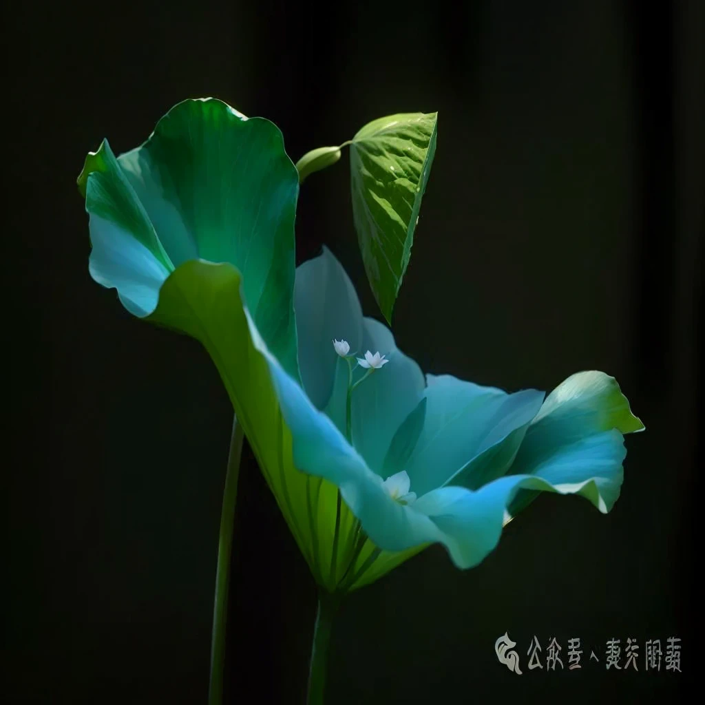 There is a green flower，There is a leaf on it, Beautiful images, Wang Chen, author：Shi Rui, by Xia Yong, by Xie Shichen, Ghost Festival, lotus, author：Li Kan, author：Yang J, by Cheng Jiasui, Inspired by Li Shixing, by Liang Kai, author：Shen Quan