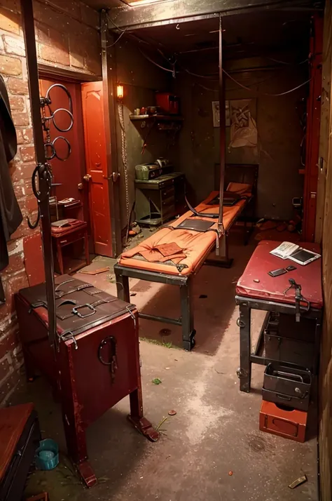 old abandoned rusty BDSM room