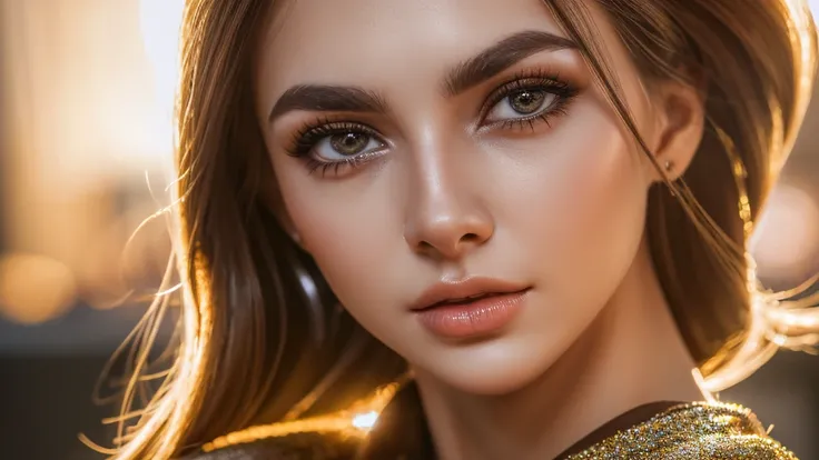 Russian model woman, Photorealsitic, Detailed skin, Detailed lips, Detailed eyebrows, PUPILS SPARKLING, depth of fields, ccurate, Super Detail, Best Quality, hight resolution, Anatomically correct, Textured skin, high details, High quality, short skirt, fu...