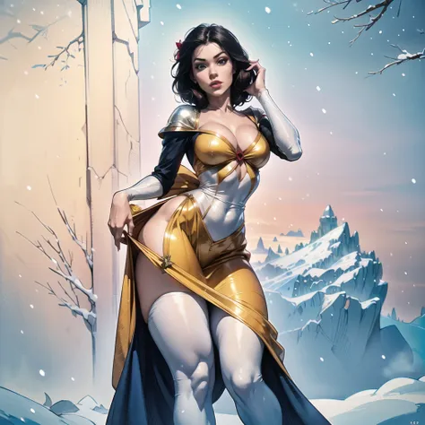 (((((sexy))))), (((((SnowWhite disney character))))), ((ultrahigh resolution, great quality)), (((8k, photo and raw, best quality, masterpiece, hyperrealistic))), incredible, extremely detailed, sharp focus, real person, only one girl, ((1 very girl attrac...