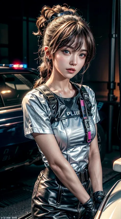 Highest quality, Ultra-high resolution, (Backlight), (Realistic: 1.4), (Front shot:1), 1 beautiful girl, (K-Pop Idols), Detailed face, (Hairstyle: pink:1, Full van, 長いウェーブHairstyle:1), Contrasting, Perfect Anatomy, muscular and plump:0.5, Professional Ligh...