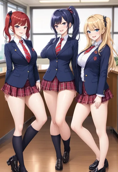 three high school girls