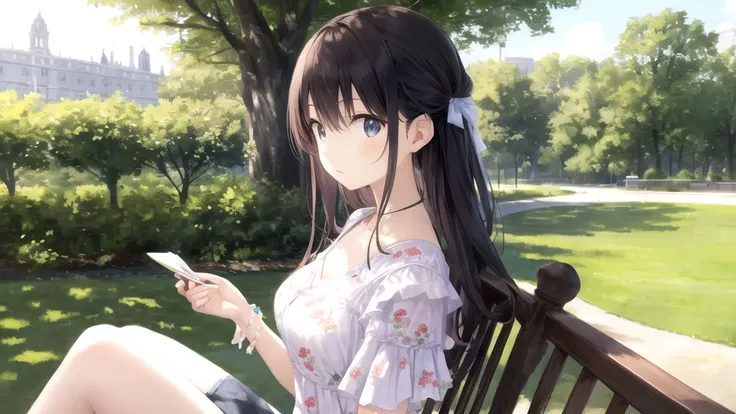 masterpiece, woman, kawaii, midday, in the park