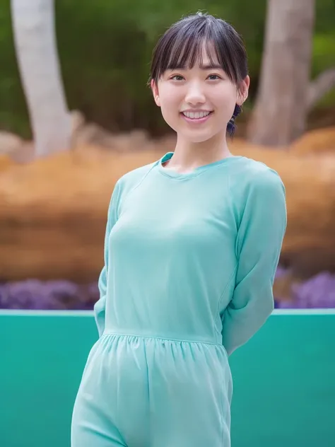 (1 Young Eurasian Woman, Early 20s, At the aquarium, (((Full Body Lesbian))), ((女子高等学校of)), short_Bob_hair_ponytail, Dimples, Friendly & A kind smile, I chipped a tooth, リアルな肌of質感, Healthy body shape, Hyperrealism, Realistic, Beautiful attention to detail,...