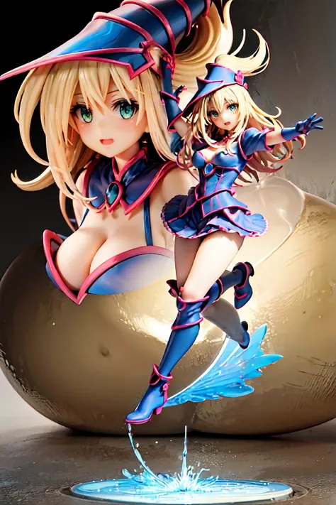 dark magician girl, Super detailed, Very detailed, masterpiece, 最high quality, 最high quality, Absurd, High resolution, Black Magician Girl, (One girl:1.2), alone, Detailed face, Dynamic pose, Hair flow, (whole body:1.1), Blonde, Long Hair, View your viewer...