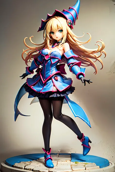 dark magician girl, Super detailed, Very detailed, masterpiece, 最high quality, 最high quality, Absurd, High resolution, Black Magician Girl, (One girl:1.2), alone, Detailed face, Dynamic pose, Hair flow, (whole body:1.1), Blonde, Long Hair, View your viewer...