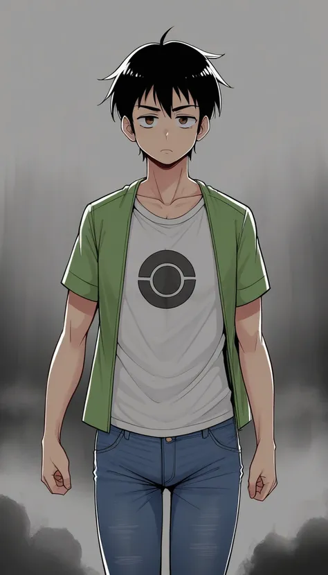 (zPDXL2),  score_9_up, source_anime, 2D, flat color,  BREAK
1man, solo, fullbody, (male, 40 years, stub:1.35), short messy black hair, brown eyes, (pale skin, drug addict, tired face), (walking, look to camera, centered pose), (deep dark fog, deep mist aro...