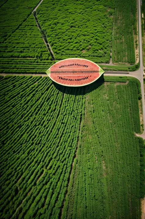 Beautiful image of watermelon fields