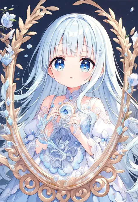 masterpiece, best quality, extremely detailed, (illustration, official art:1.1), 1 girl ,(((( light blue long hair)))), ,(((( light blue long hair)))),light blue hair, , long hair ((blush)) , cute face, big eyes, masterpiece, best quality,(((((a very delic...