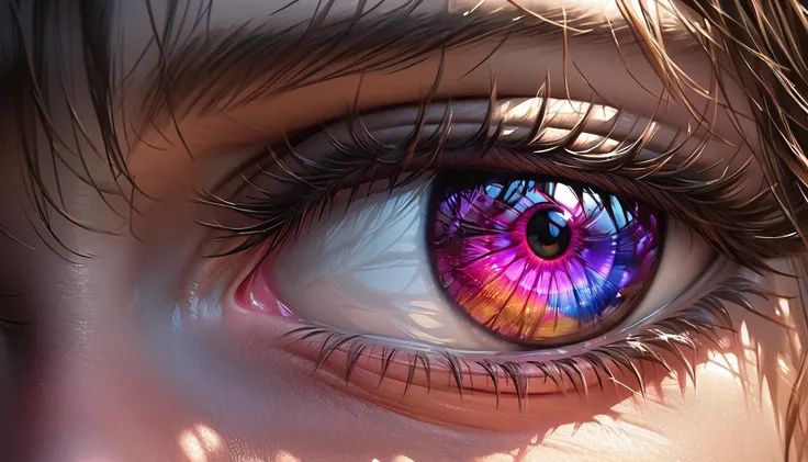 (best qualityer,ultra detali,photorrealistic:1.37),(realistic lighting),(swirly vibrant colors),(sharp focus),(extreme detailed description),
(hyperrealistic eye),(close up),(only the eye is seen),(long black eyelashes),(bright pupil),(luminescent iris)