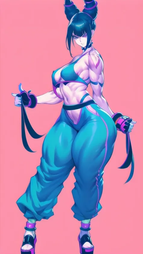 (full body), full body in image, full juri han from street fighter 6, juri han clothes, fusion of juri han street fighter 5 and ...