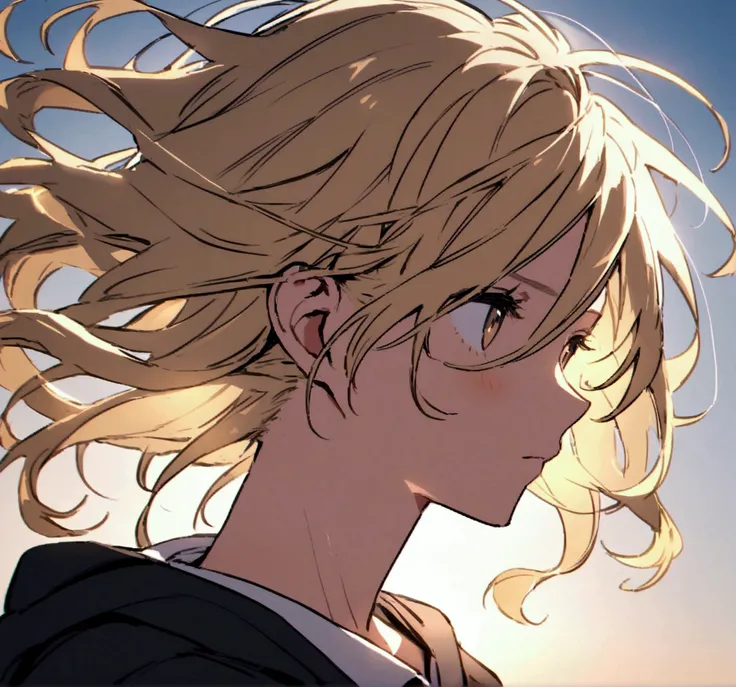 create a character named haru his hair blond