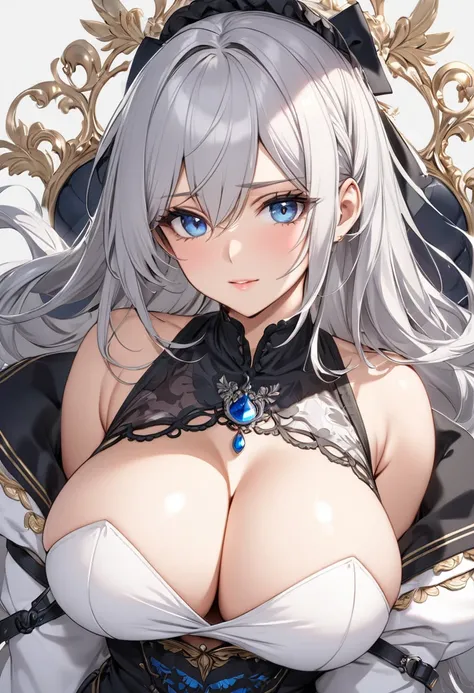 Russian,Big Breasts,Silver Hair,Blue Eyes