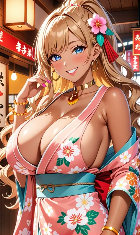 ultra-detailed, ((one girl)), (portrait), (tan skin:1.4), in pastel colors gyaru, (heavy makeup), (professional lighting) hyper detailed, absurdres, 8k, Beautiful Face, (Laugh shyly), ((teasing smile:1.6)), ((happy smile:1.5)),  ((Wink:1.6)), (Laugh with y...